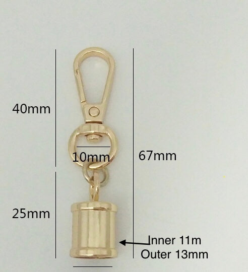 Half inch tassel holders, 13mm tassels for bags