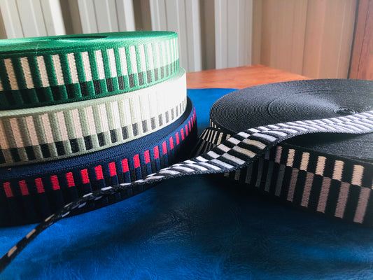 Piano patten straps, 3.8cm/1.5 inch pattern webbing sold by 3m rolls DWS
