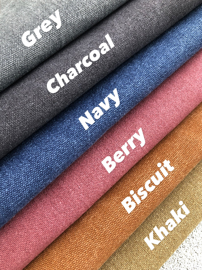 Medium weight stonewashed canvas, 100% Cotton canvas F4