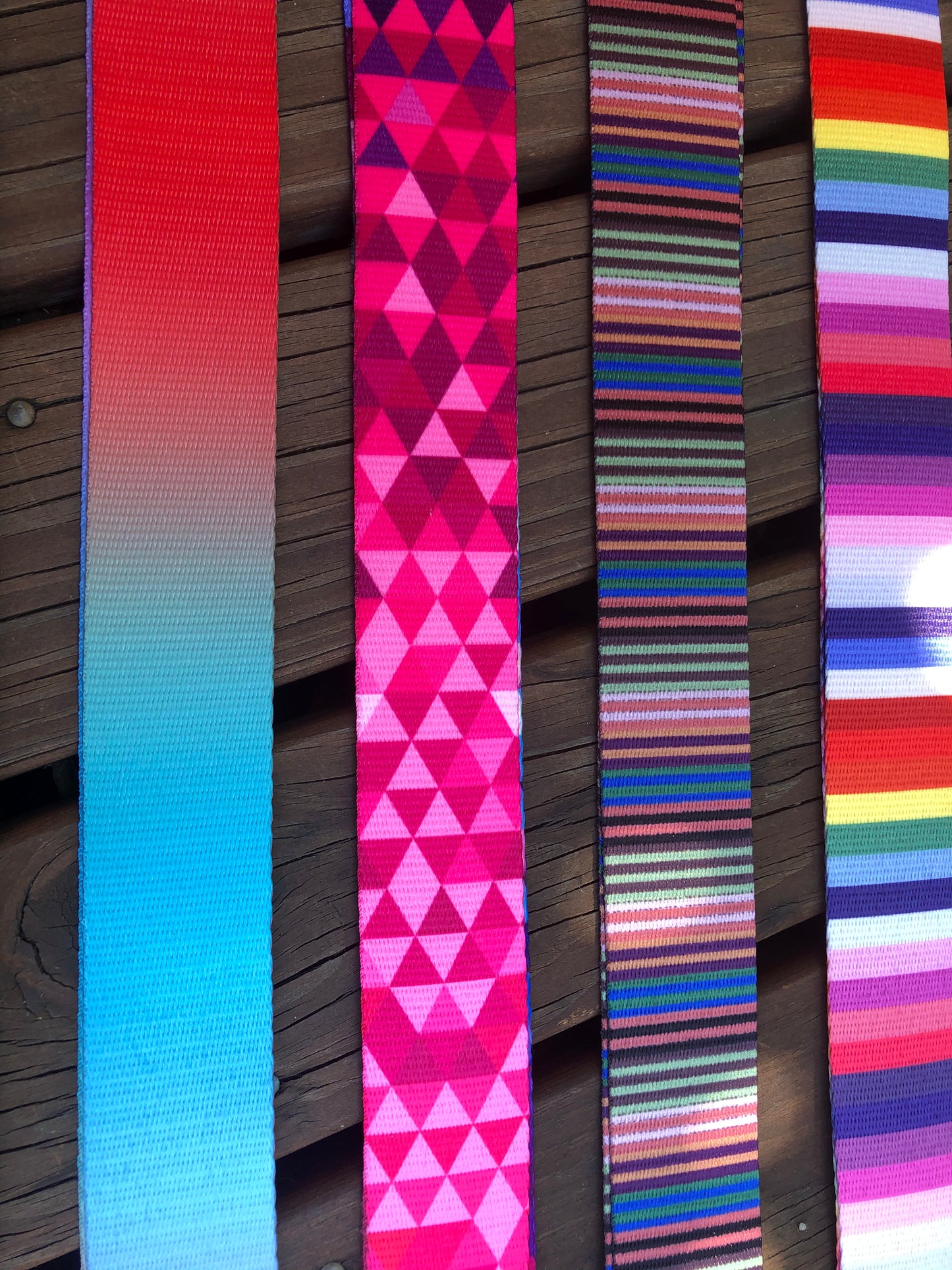 3 metres of printed webbing, 3.8cm /1.5inch straps