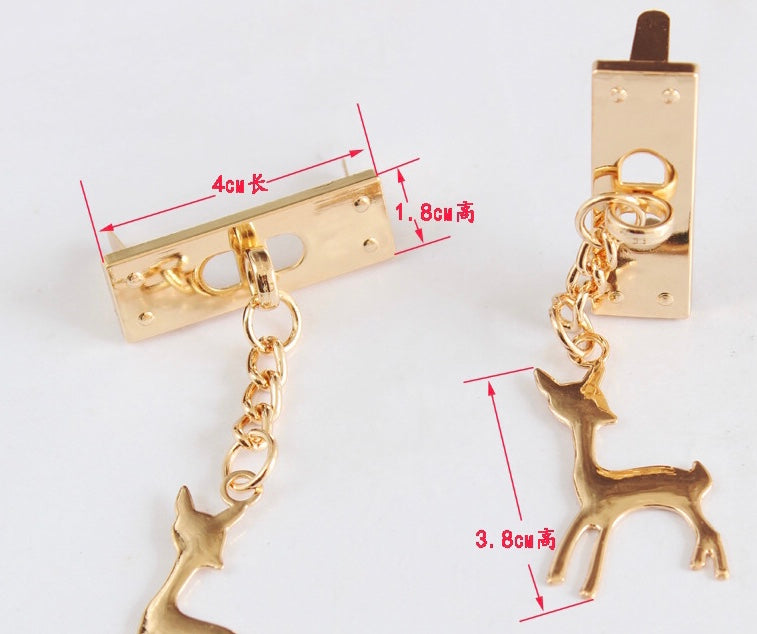 Deer bag charm for wallets, bags, jackets, leather work etc.