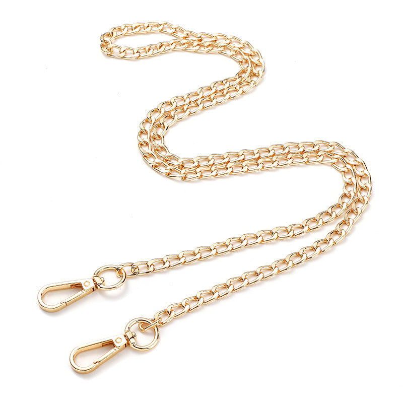 8mm x 120cm chain straps, crossbody straps, silver, gold, gunmetal black, antique brass metal straps for bags