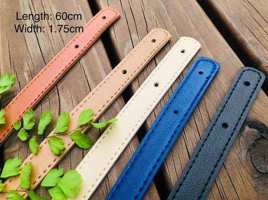 PU leather straps, replacement handbag straps, rivet attached bag handles G3