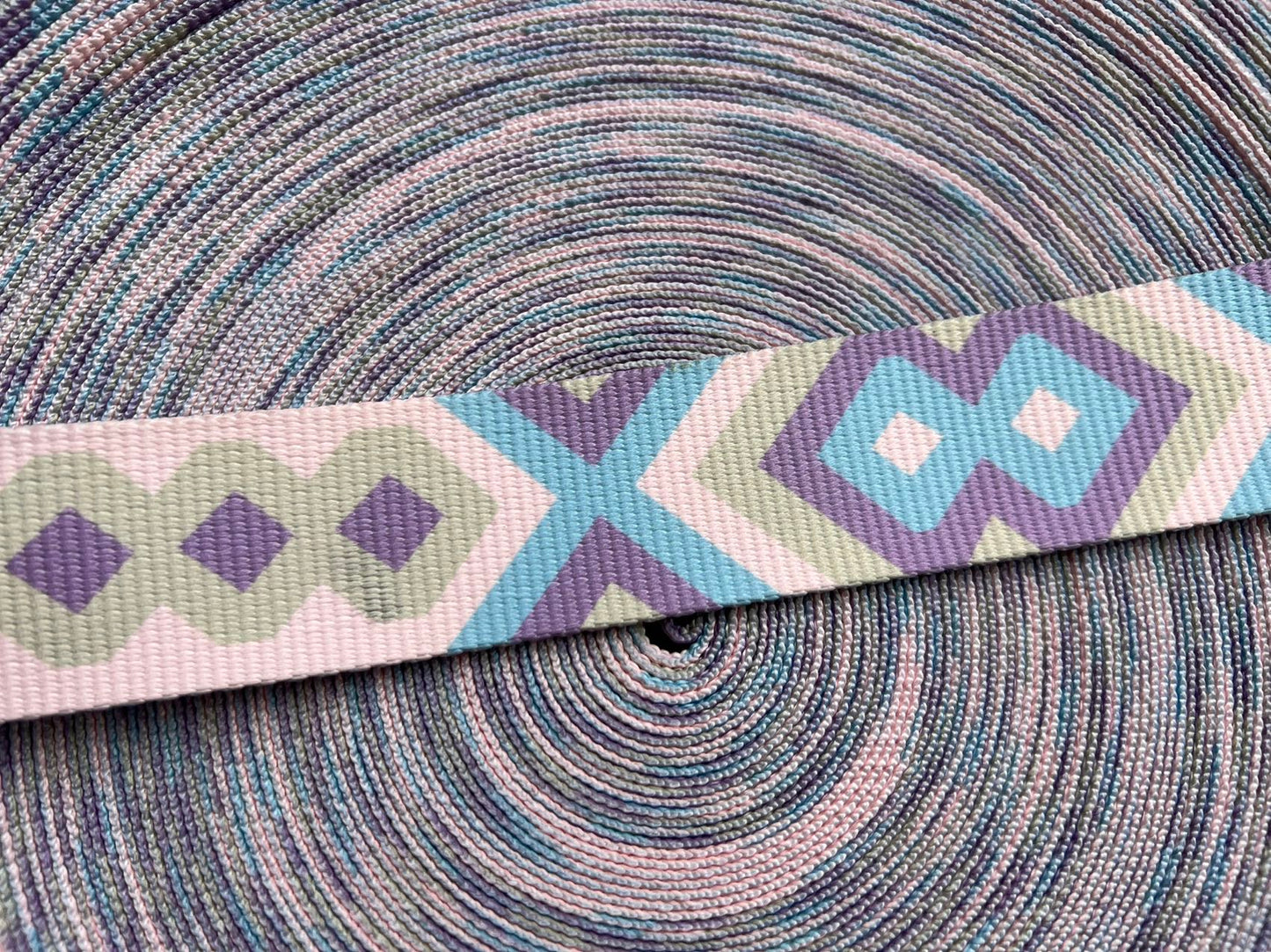 3.8cm - 1.5 inch printed webbing for tote bags, adjustable crossbody straps, handmade backpacks, heavy duty handles by the meter