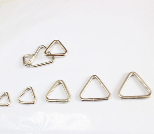 Triangle rings 13mm, 25mm, 38mm, metal rings A5bl