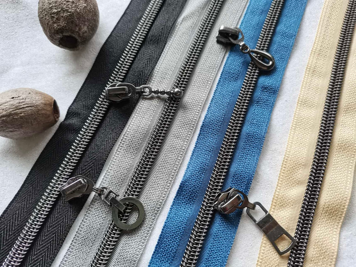 Gunmetal color - size 5 zipper tapes