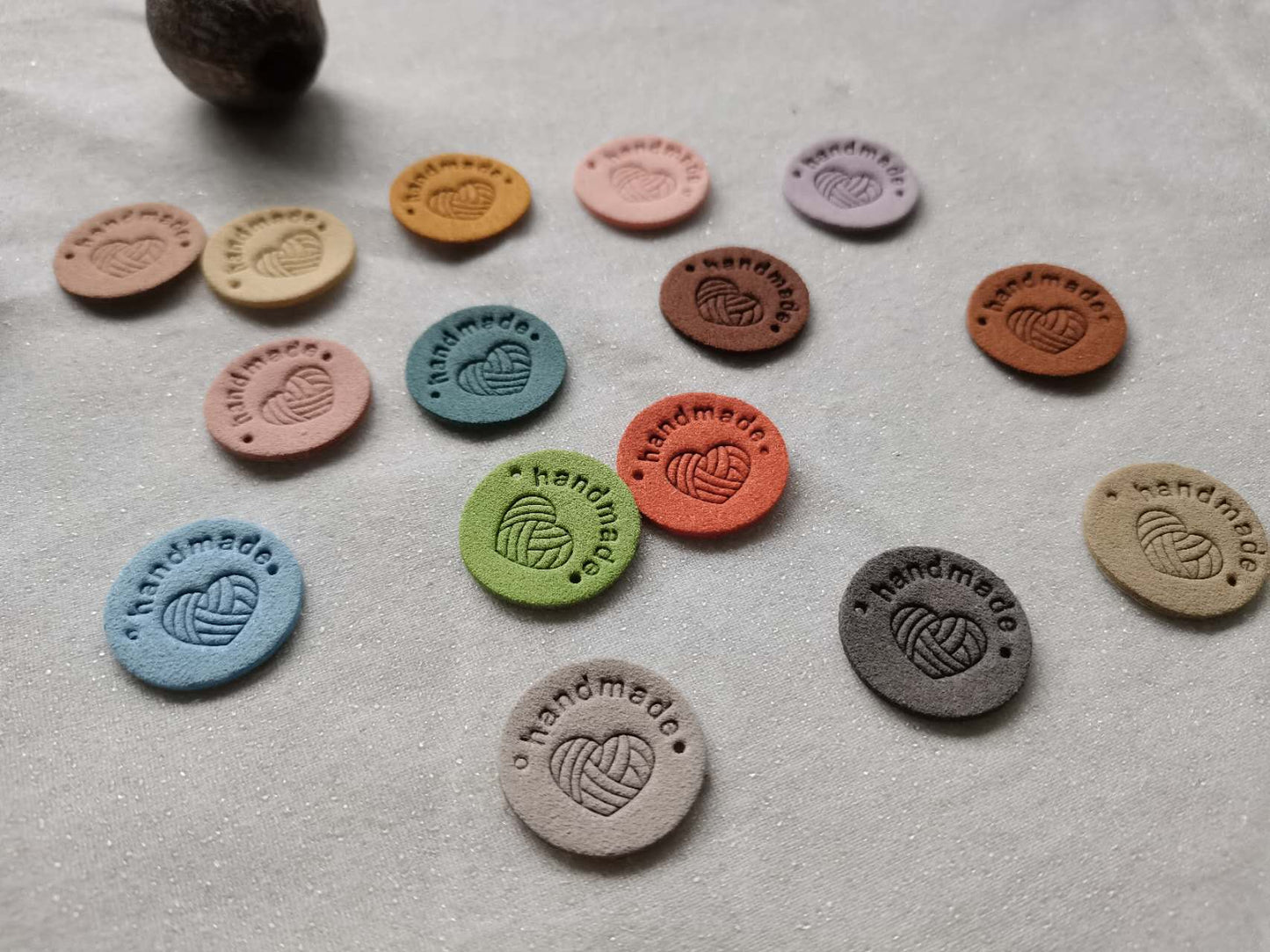 HANDMADE PU leather labels for bags, for clothes, dolls, leather work, knitting, crochet and other craft projects