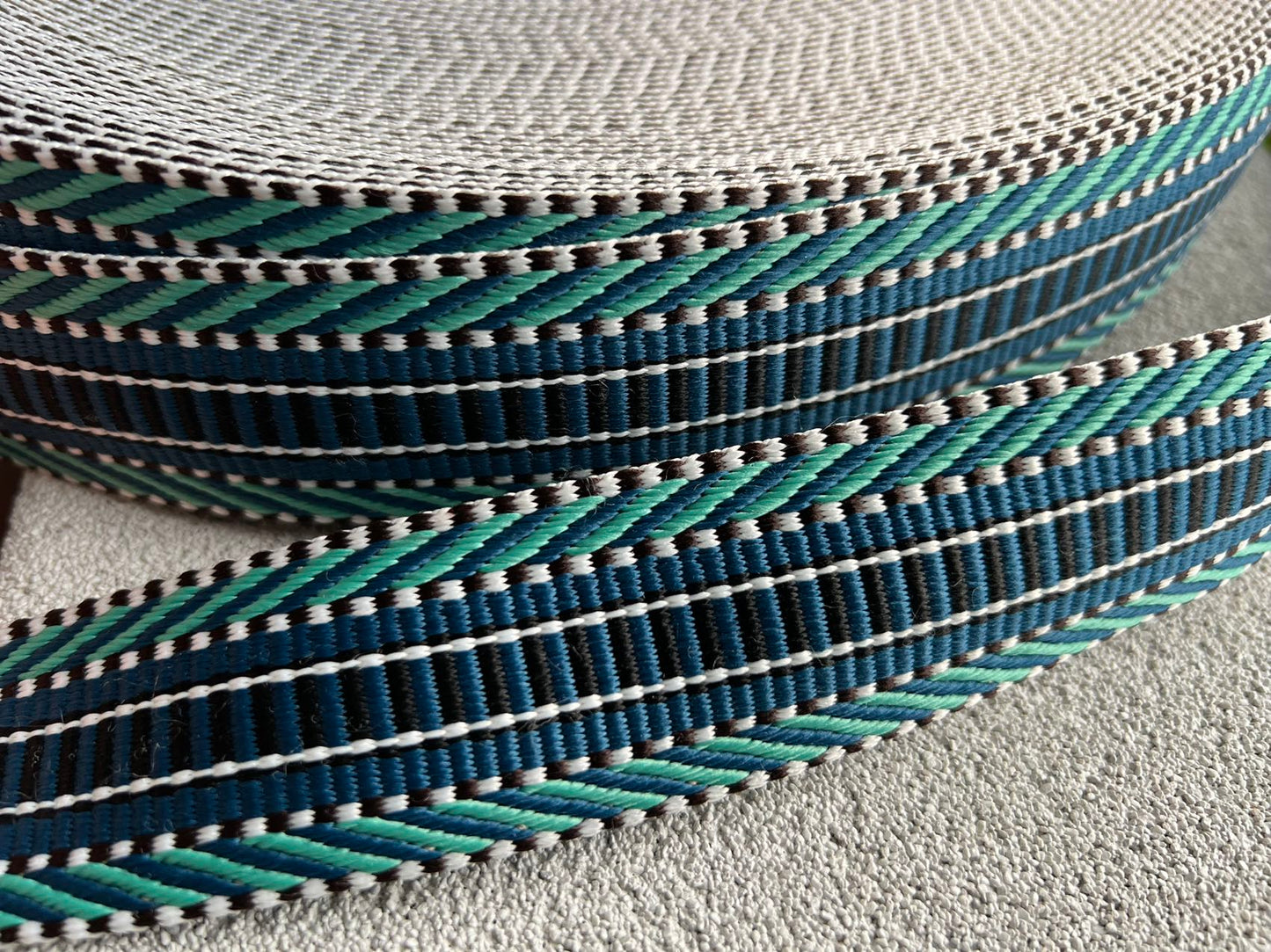 3 metre of 3.8cm patterned webbing, 1.5 inch strapping for tote bags, adjustable crossbody straps, handmade backpacks, heavy duty handles by the meter