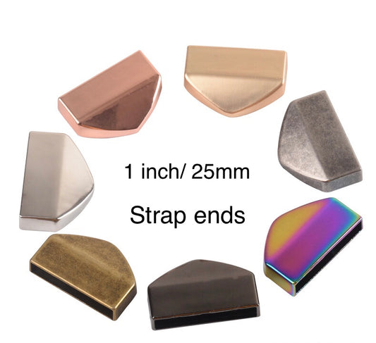 Pointed strap ends, 1 inch strap ends, 25mm webbing clips, 2.5cm handle ends A4W