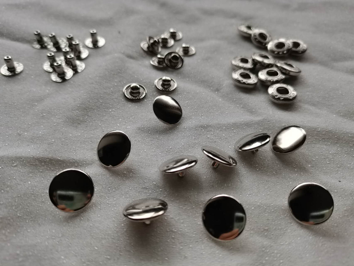 15mm heavy duty snap buttons, metal snaps, bags, jackets, optional snap button setting tools