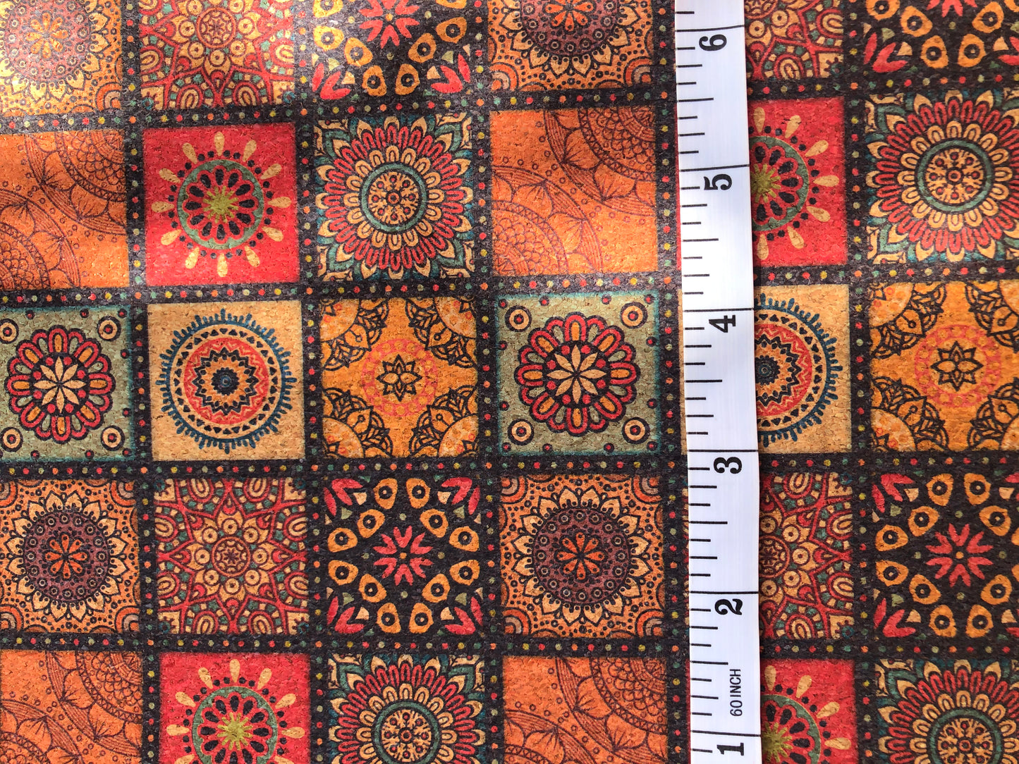 Printed cork fabric, vegan leather, cork bags, vegan leather, cork leather F1