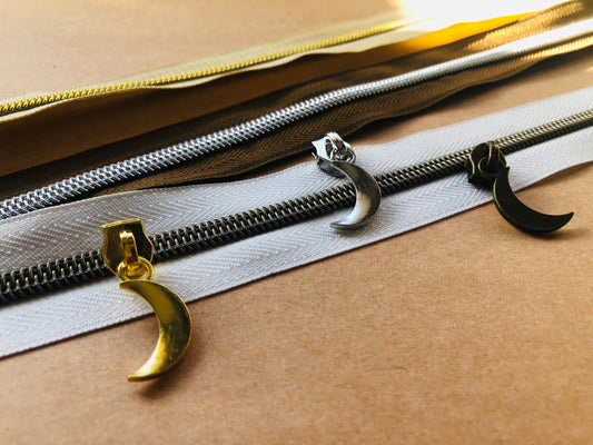 Crescent moon Zipper pulls A3bl