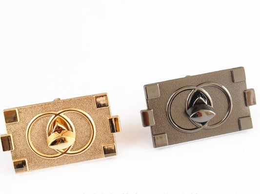 Double circle Rectangular turn lock, Purse locks, Twist lock A3G