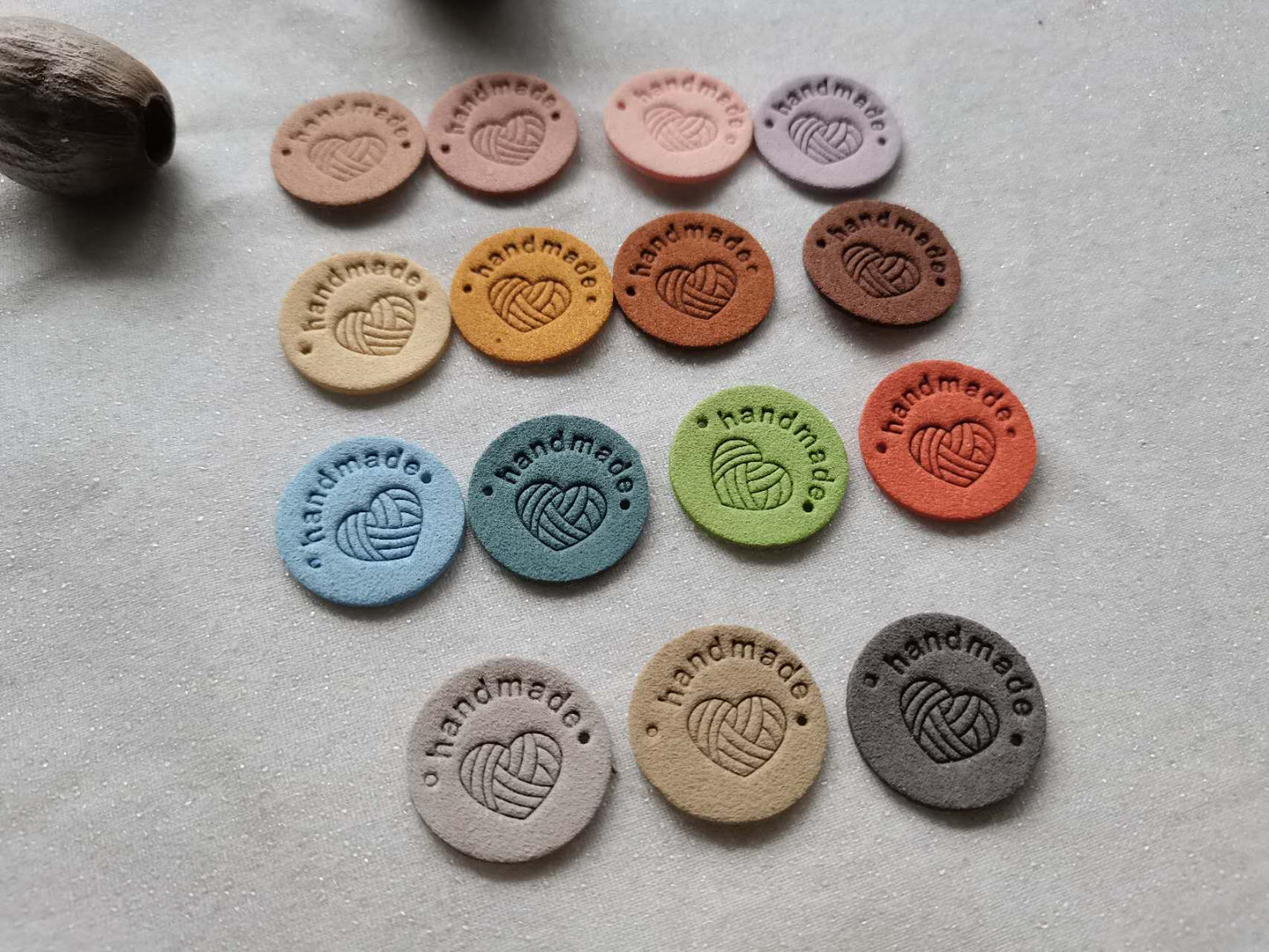 HANDMADE PU leather labels for bags, for clothes, dolls, leather work, knitting, crochet and other craft projects
