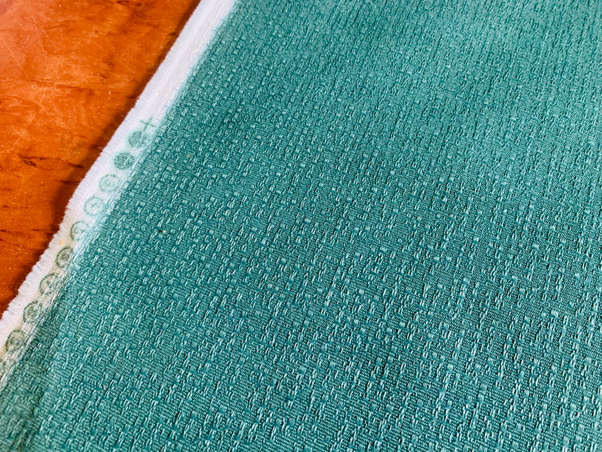 Green textured fabric for bag making, upholstery, home decor