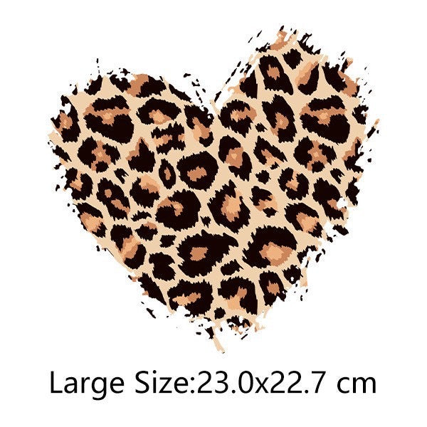 Leopard heart shape HTV - Heat transfer Vinyl, iron on vinyl designs