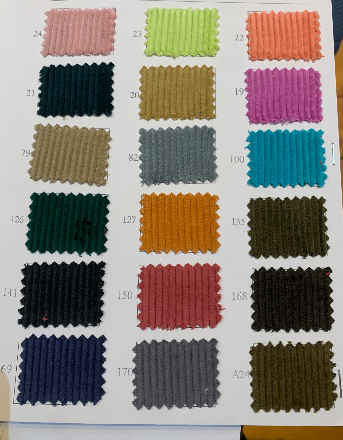 100% Cotton corduroy,  8 wale corduroy E2