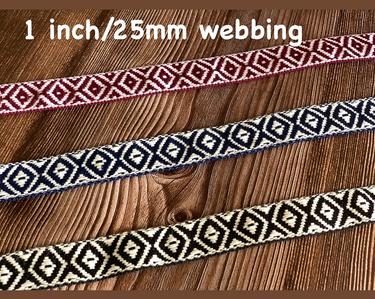2.5cm/1 inch patterned webbing, Pattern A