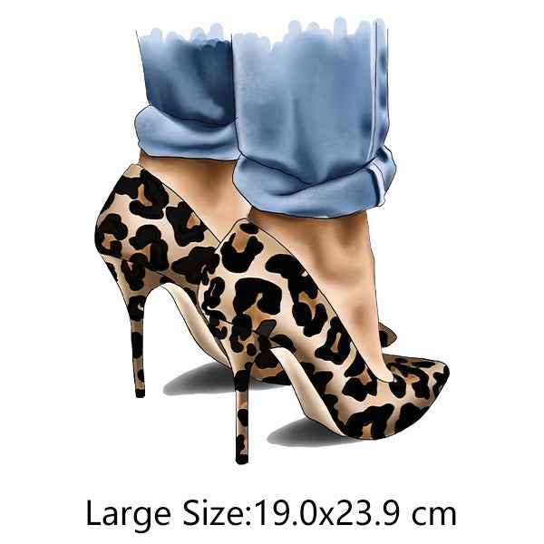 Leopard high heels HTV - Heat transfer Vinyl, iron on vinyl designs