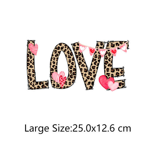 Leopard LOVE HTV - Heat transfer Vinyl, iron on vinyl designs