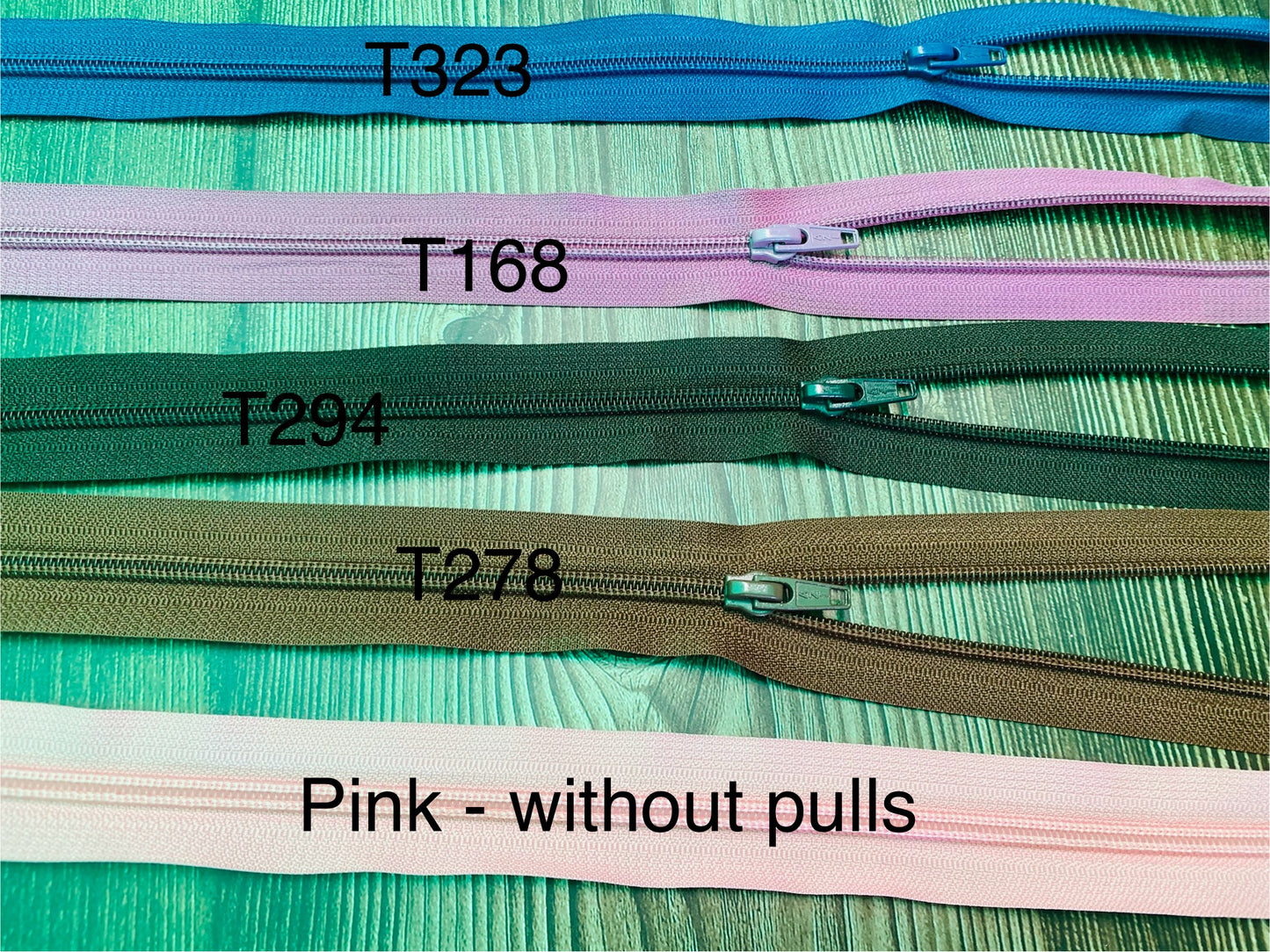 Pack of 25 - Size 5 nylon zips, 40-45.5cm, clearance sale GS