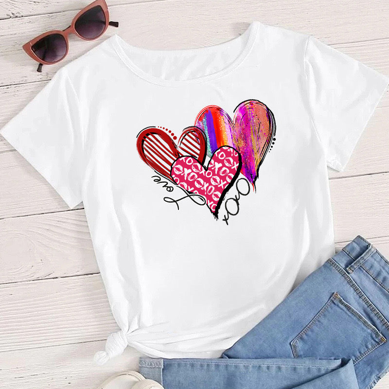 Colored heart shapes HTV - Heat transfer Vinyl, iron on vinyl designs