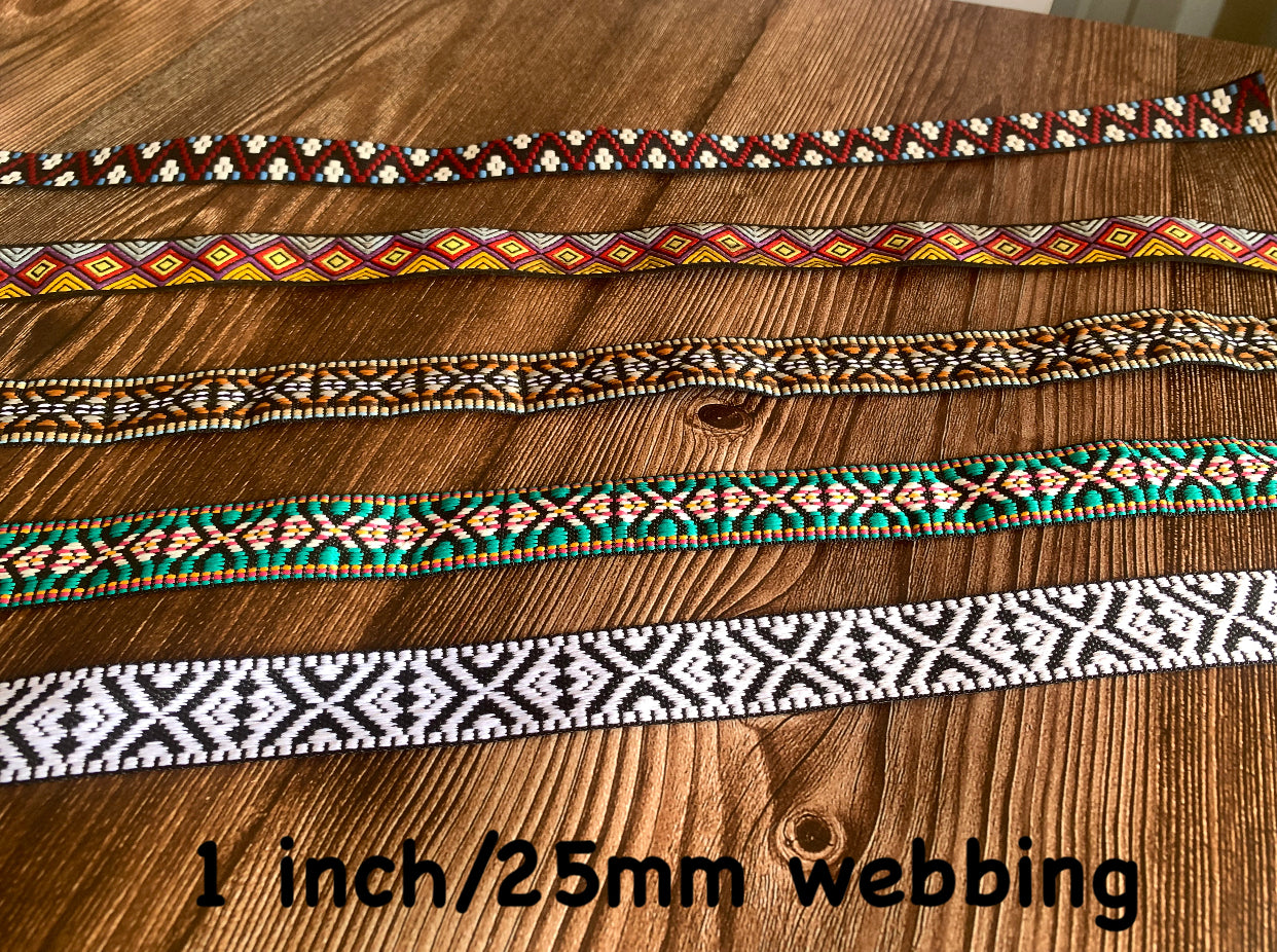 2.5cm/1 inch patterned webbing, Pattern C