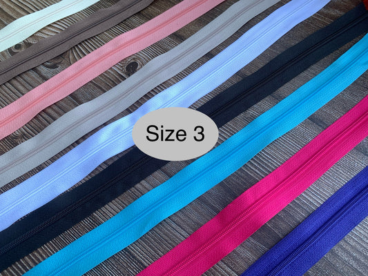 Size 3 color zipper tapes, nylon zipper tapes by the metre G6