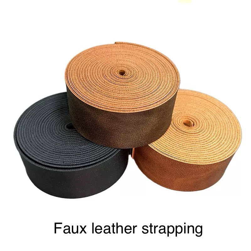 Faux leather strapping by the roll of 2m