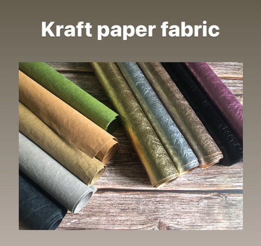 Kraft paper fabric, pre-washed kraft paper, laminated paper leather, environmentally friendly material, printable fabric, vegan leather