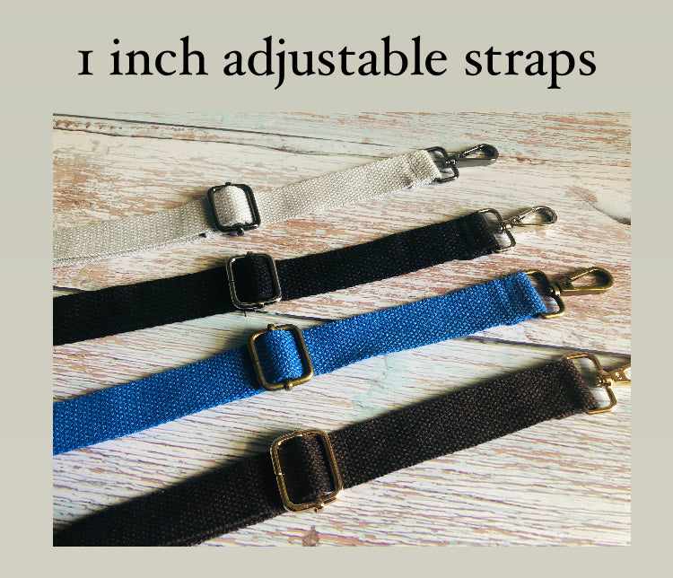 Pre-made adjustable bag handles, 1 inch crossbody straps, 25mm solid webbing for shoulder bags