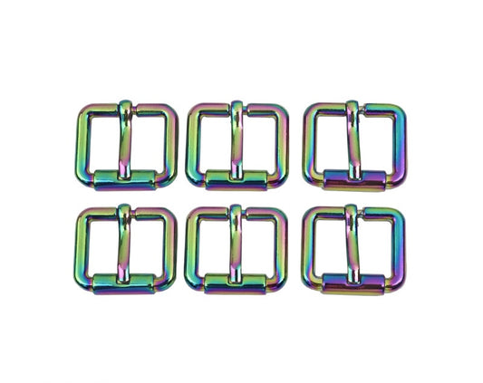 25mm/1 inch rainbow buckles for bags and garments