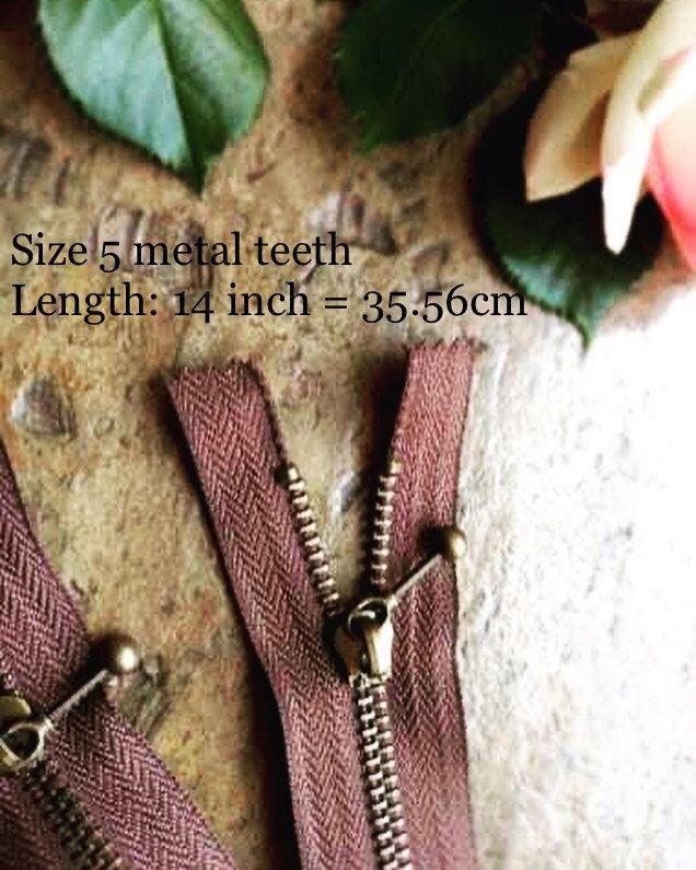 Size 5 Metal teeth zips with zipper slider