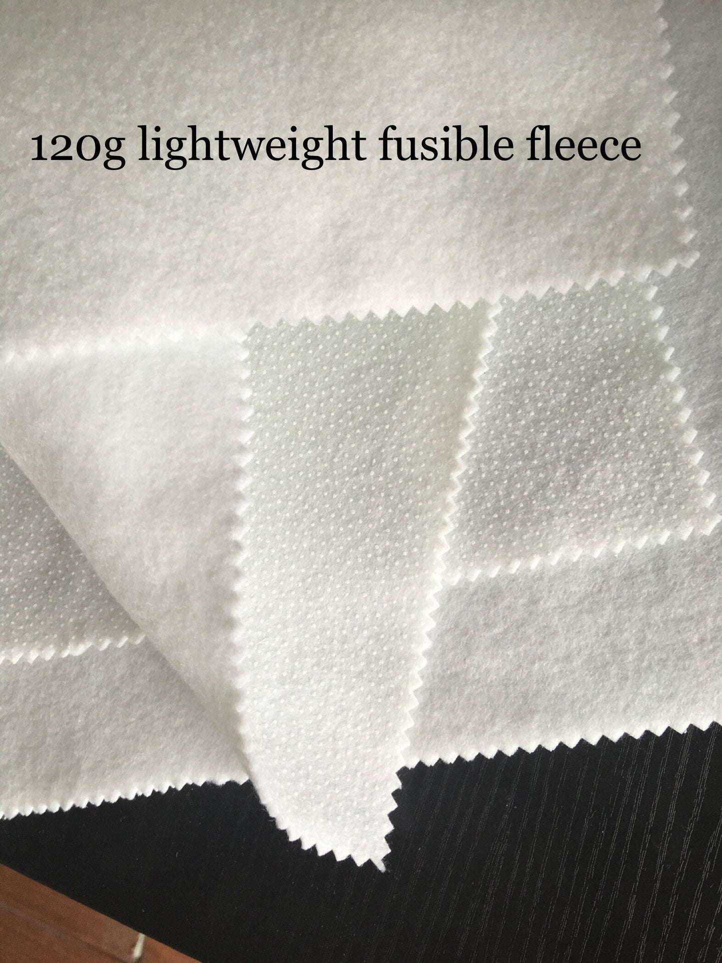 Fusible fleece stabilizer, iron on lightweight fleece, medium weight fusible fleece for bags, clothes, quilts, table runners, coasters etc
