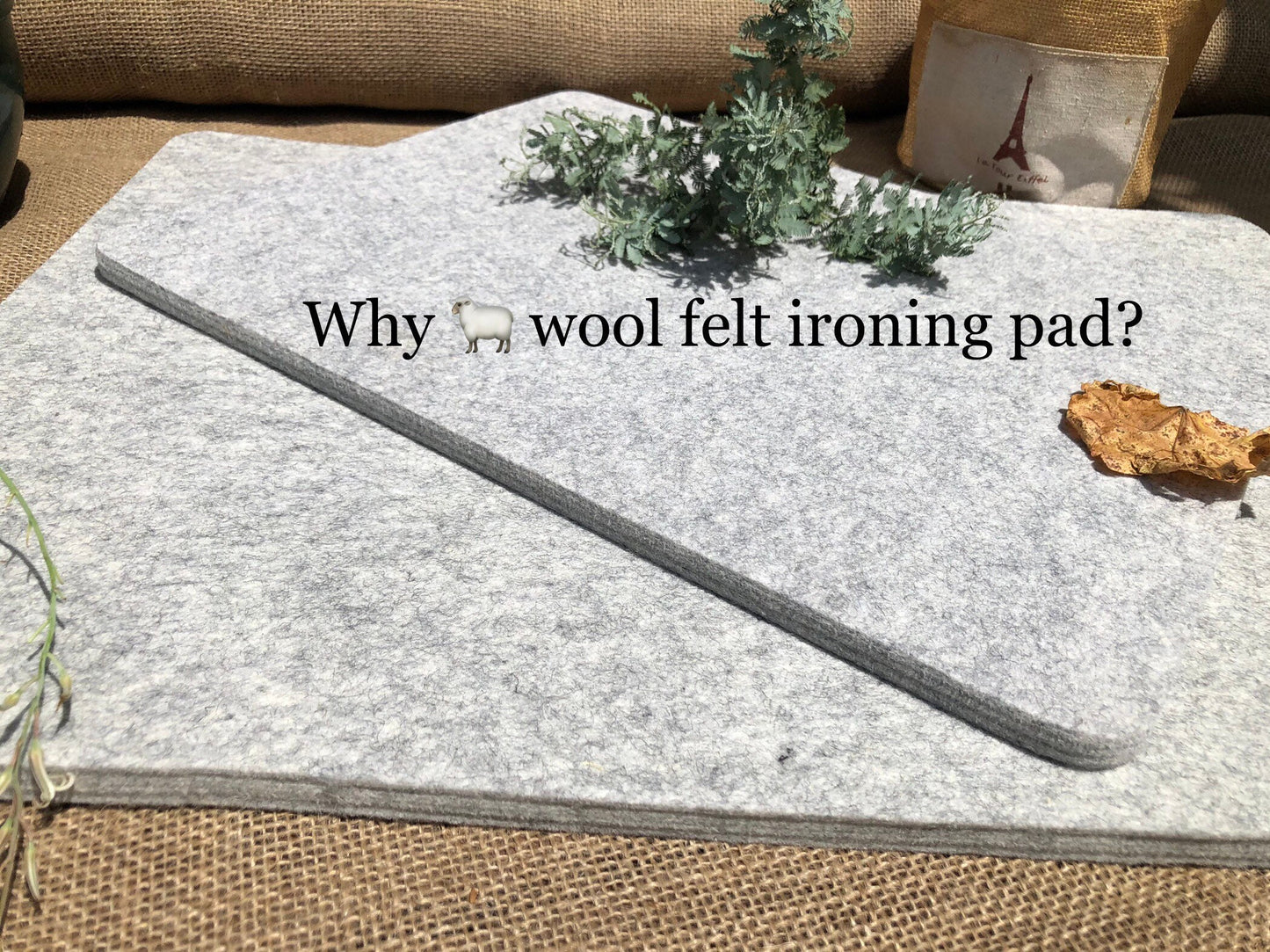 Premium wool felt ironing pad, 100% New Zealand merino wool, pressing mat, portable ironing board, wool ironing mat, sewing quilting tool
