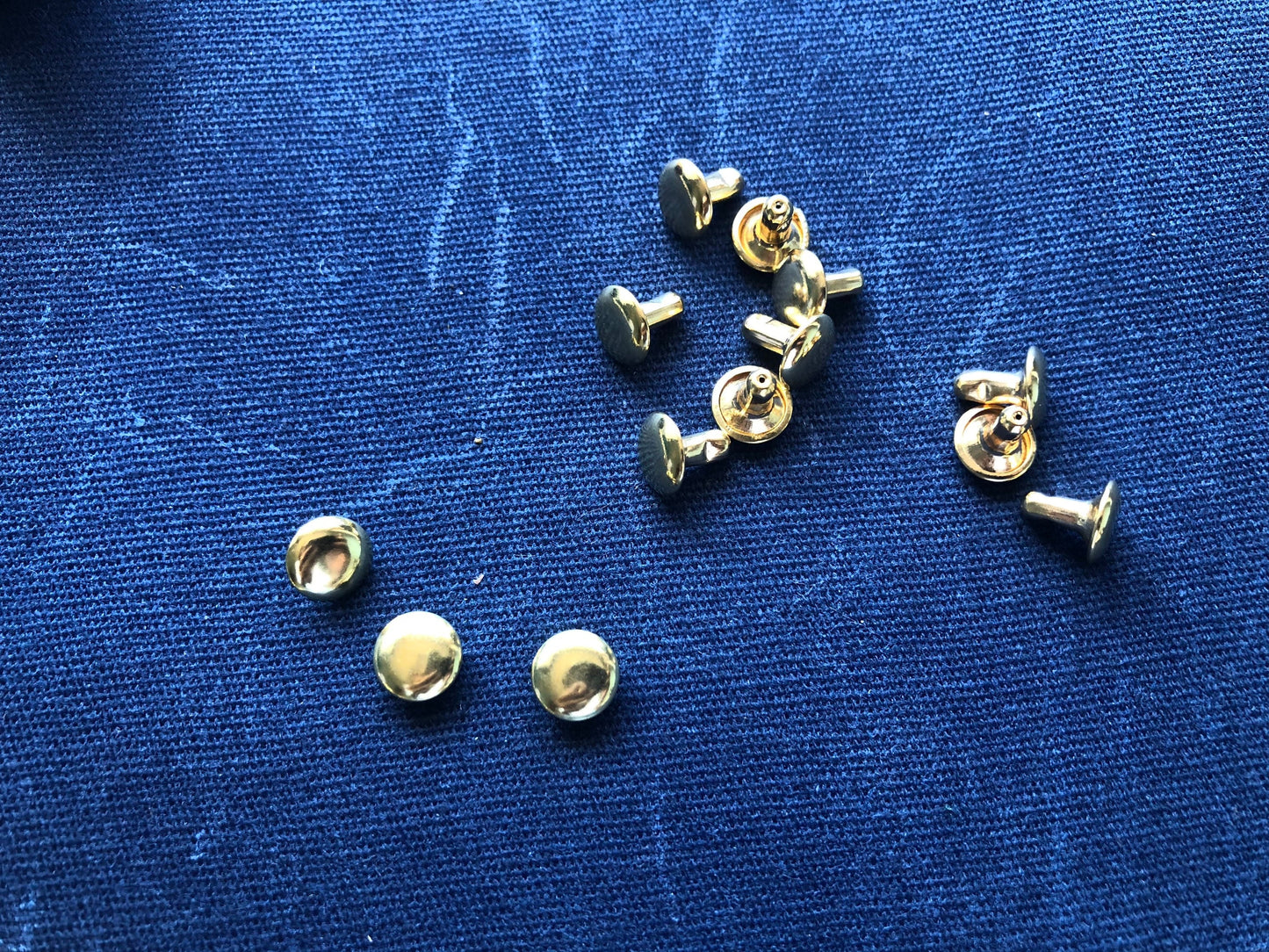 100 sets of double caps rivets, gun metal black, silver, gold rivets for bags, jackets, leather work