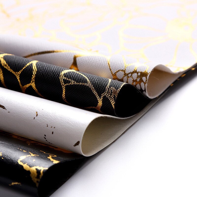 Gold printed Pleather, Vegan leather, Printed vinyl, Vinyl for bags, garments, Gold Vinyl for wedding, Christmas, home decor