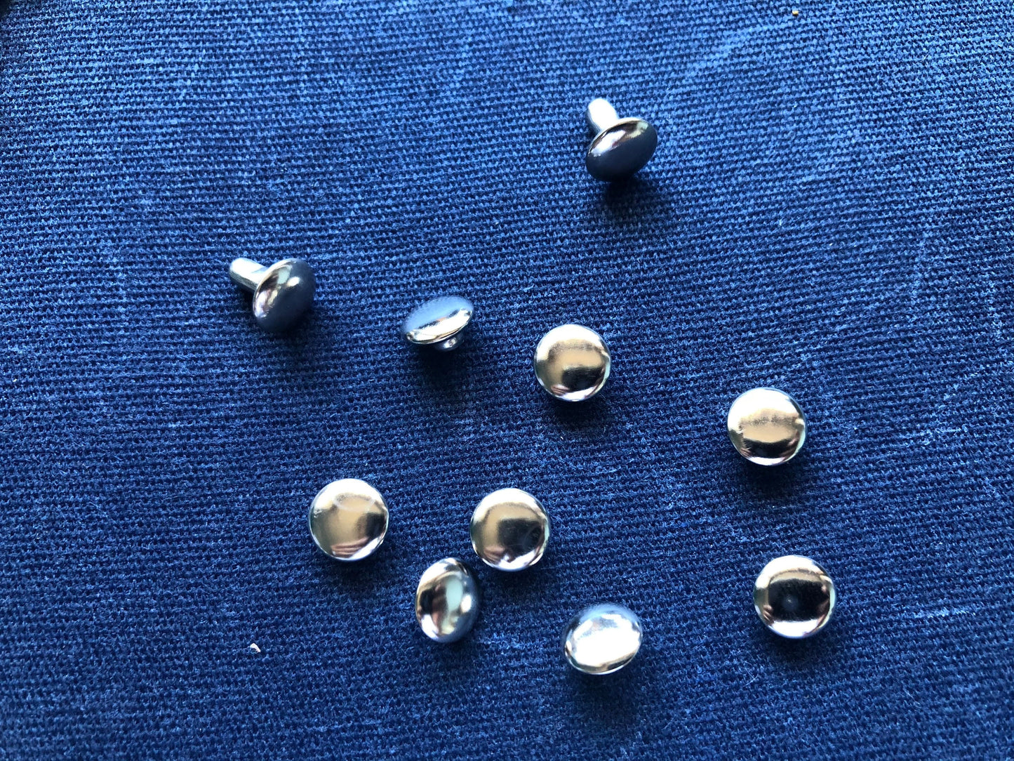 100 sets of double caps rivets, gun metal black, silver, gold rivets for bags, jackets, leather work