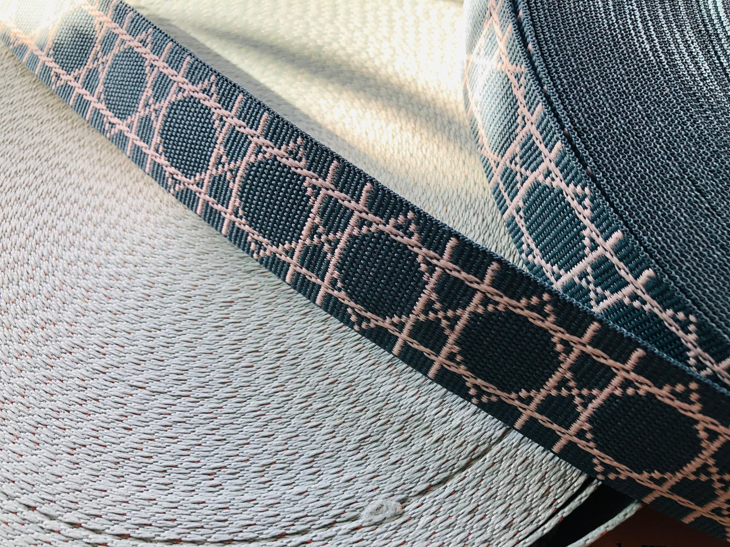 Premium 3.8cm patterned webbing for tote bags, adjustable crossbody straps, handmade backpacks, heavy duty handles  by the meter