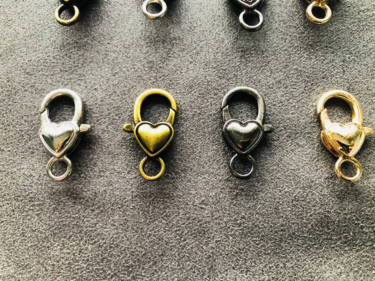 Vintage love heart metal hooks for wristlets, tassels, bag charms, key charms, crafts, bag hardware, bag making,retro style metal hooks