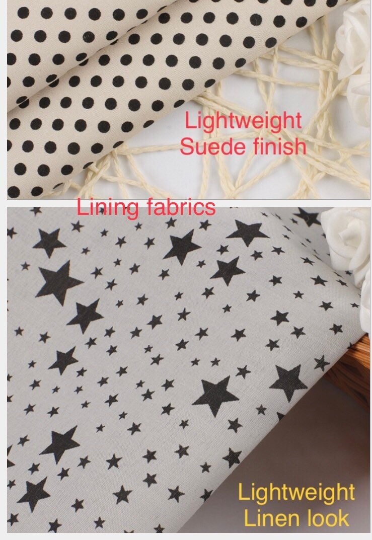 Premium lining fabrics, bag lining, sewing, lightweight fabric by the meter