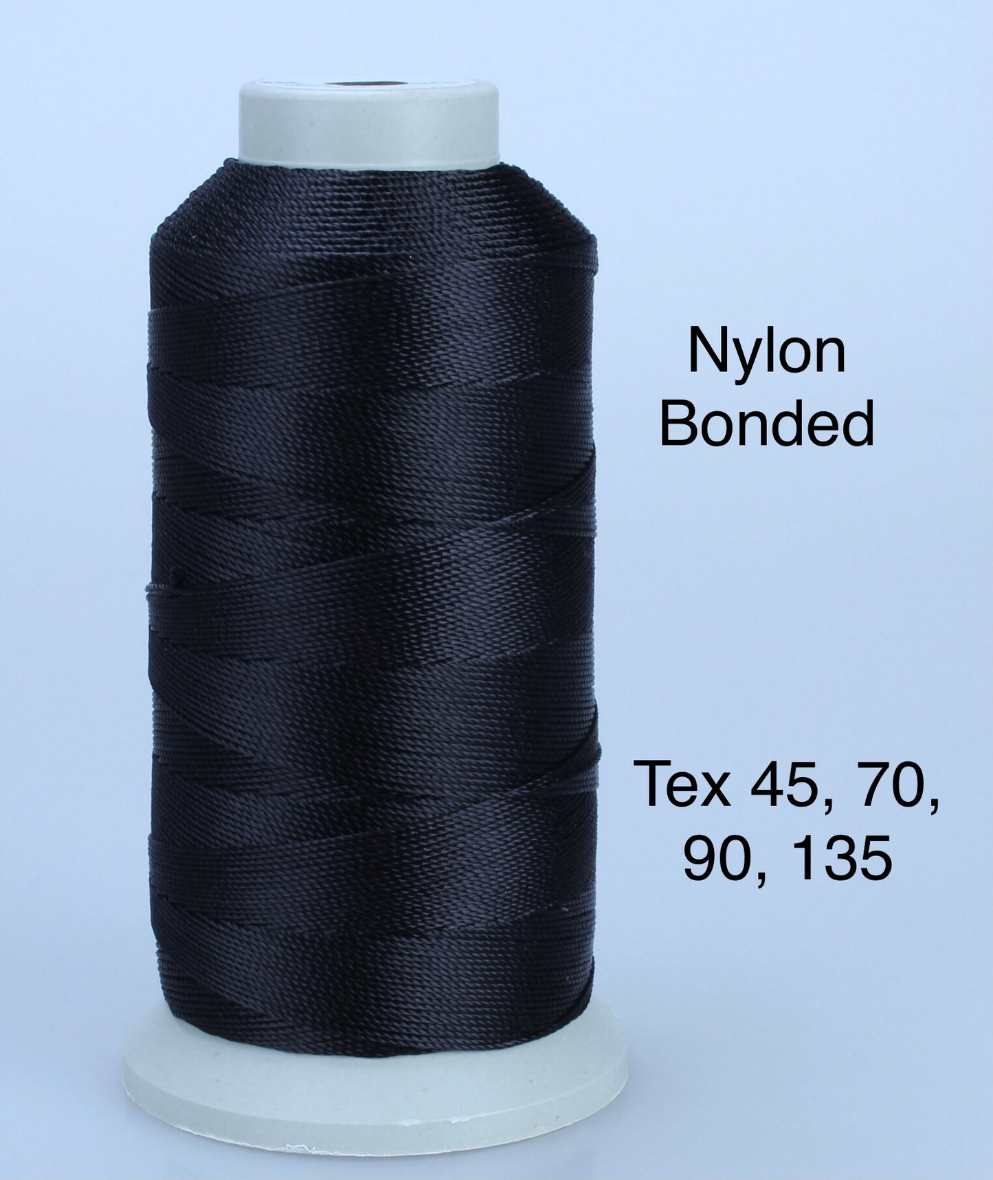Black bonded nylon thread, Tex 45, 70, 90, 135 sewing threads for bag making, shoes making, garments, home decor and car interior