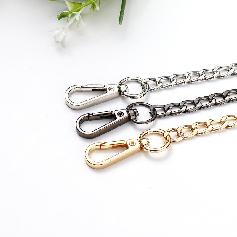 8mm x 120cm chain straps, crossbody straps, silver, gold, gunmetal black, antique brass metal straps for bags