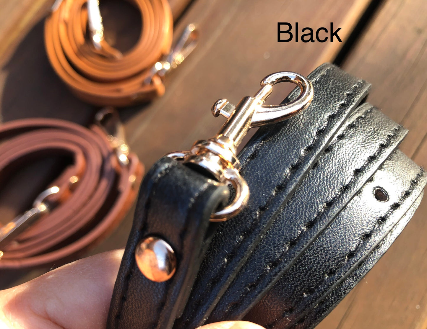 Faux  leather straps, adjustable crossbody straps, straps for bags, leather handles with brass hardware for handmade bags