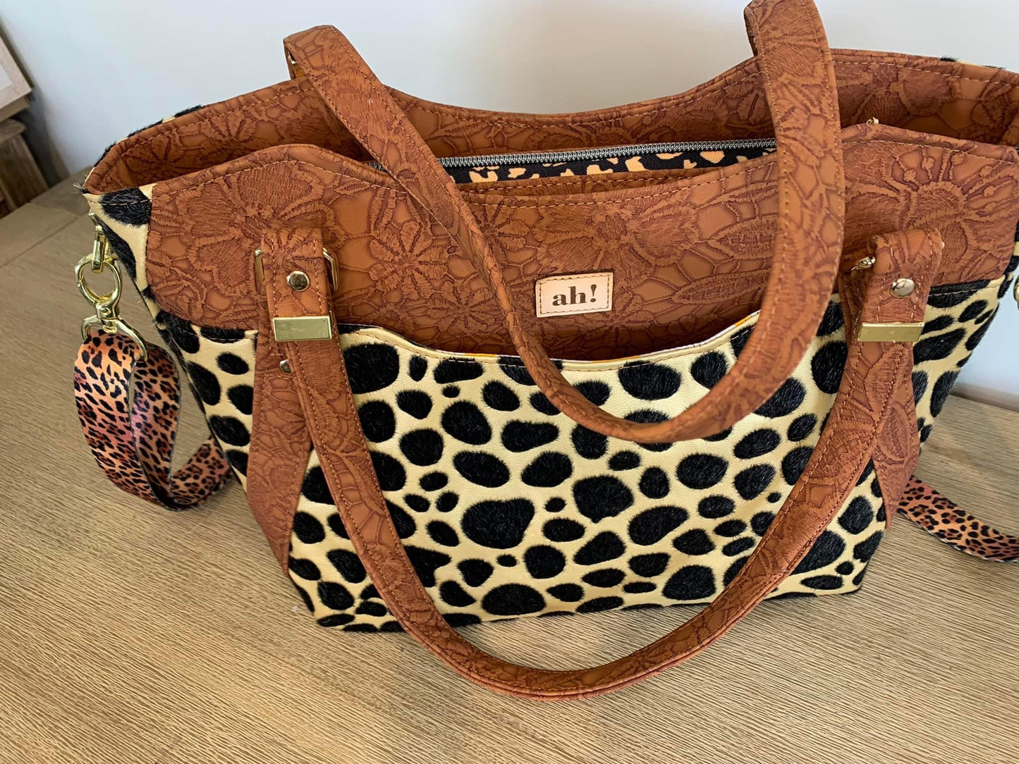 Textured faux leather, cheetah patterned vinyl, textured vinyl, synthetic leather with fur spots, Vegan Pleather, artificial leather for bags, garments, and upholstery by the meter