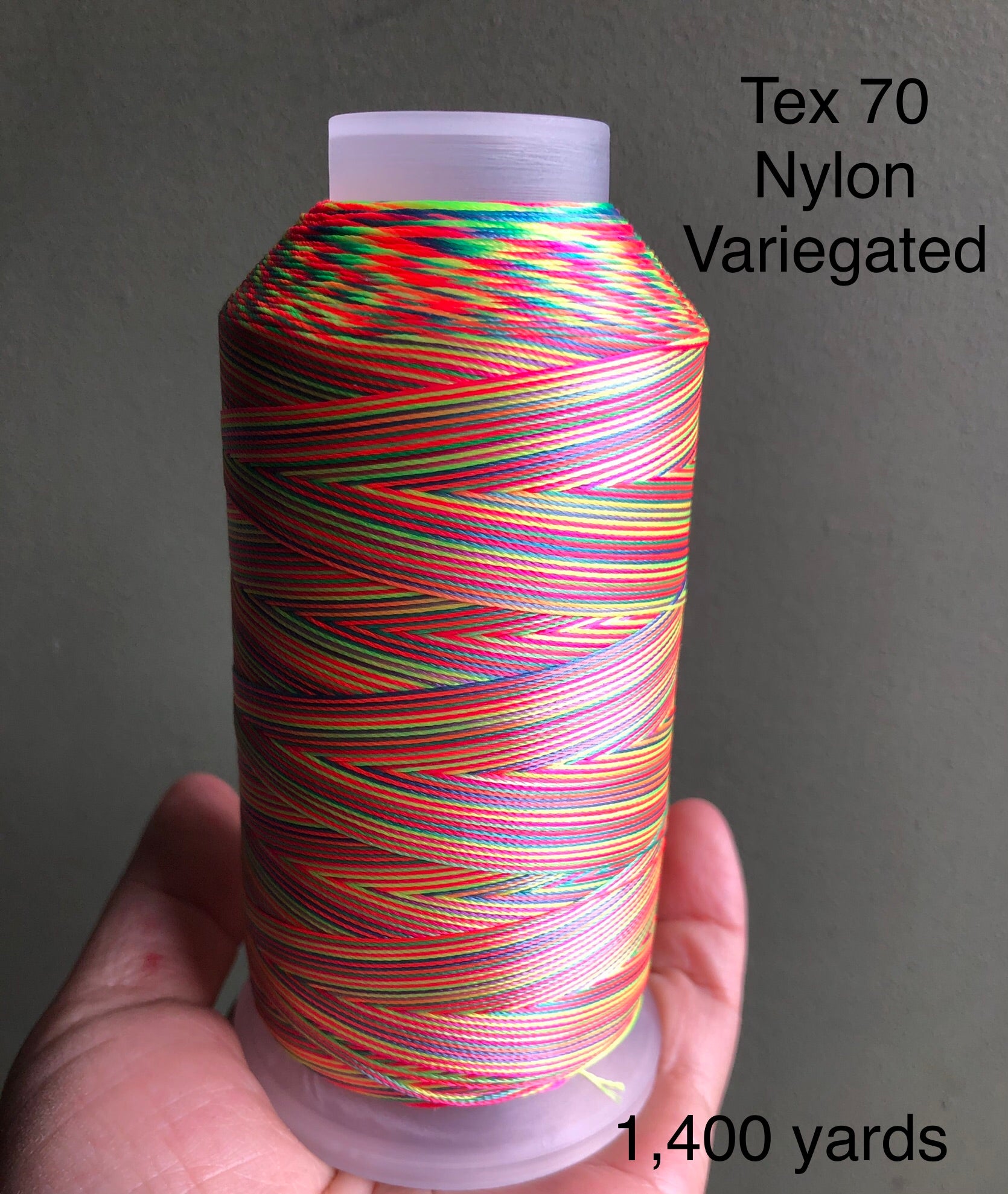 Tex 70 rainbow nylon threads for bag making, shoes making, garments, h ...