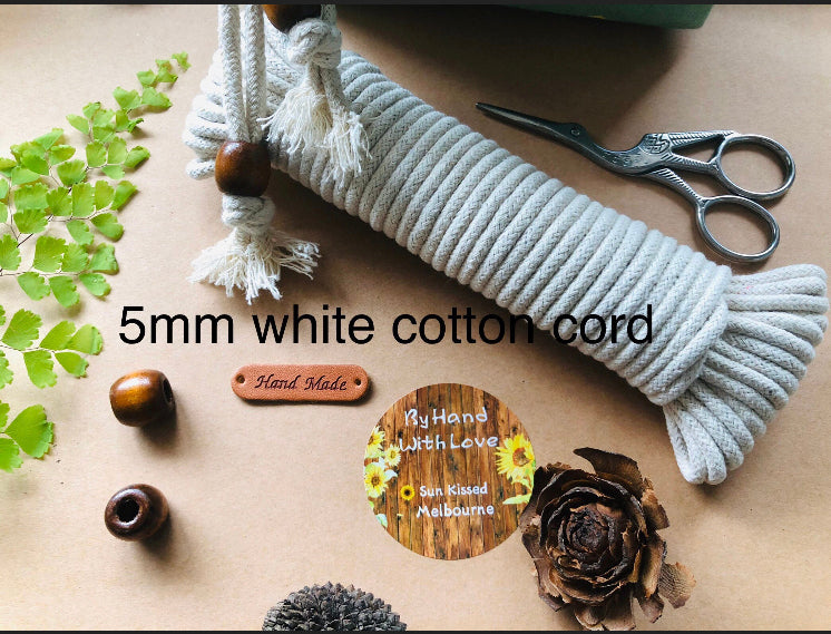 5mm Cotton cords for bags and crafts